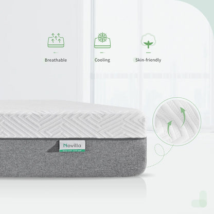 10 Inch Gel Memory Foam Mattress in a Box, Twin Mattress