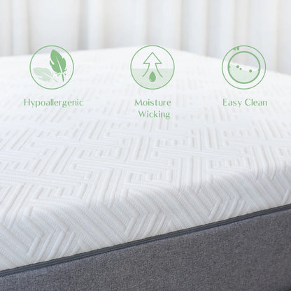 10 Inch Gel Memory Foam Mattress in a Box, Twin Mattress