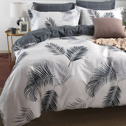 Evergreen 5-Piece 100% Cotton Bedding Set: Duvet Cover, Two Pillowcases and Two Pillow Shams (Oversized King) (No Comforter Included)