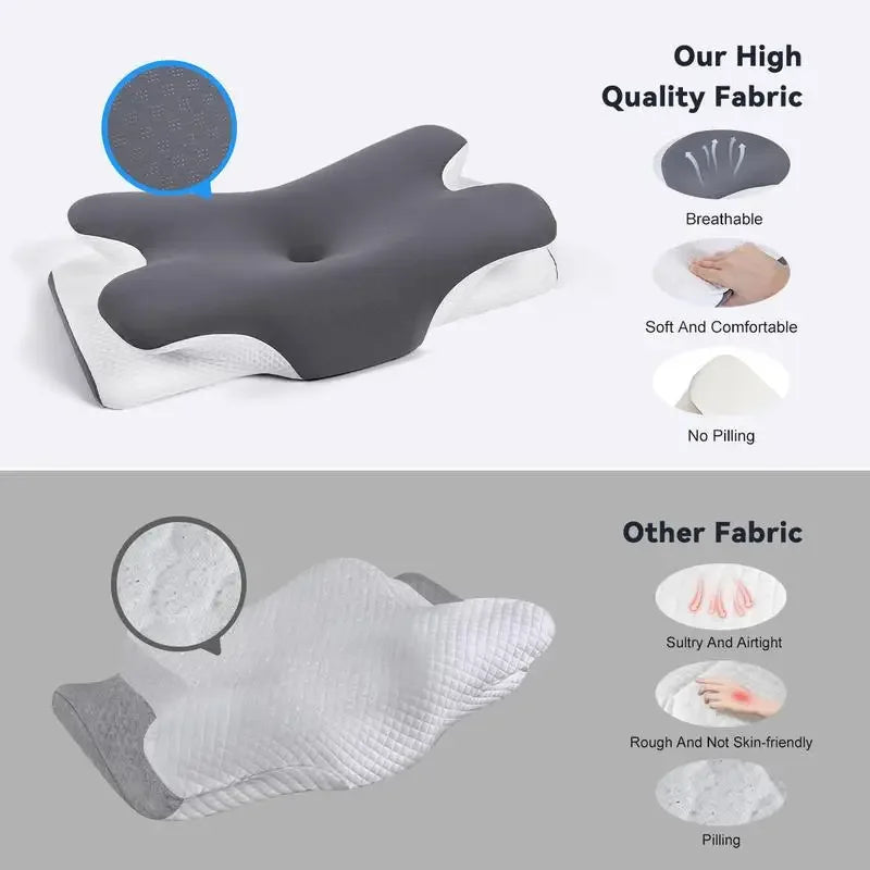 Ergonomic Butterfly Memory Sleep Pillow, Memory Foam Pillow